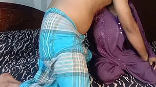 Intense Bedroom Passion as Big-Boobed Desi Wife Gives Closeup Blowjob and Hardcore Doggy