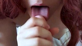 Hot Redhead Arty Jerks Your Dick With Feet And Mouth Till Cumshot!