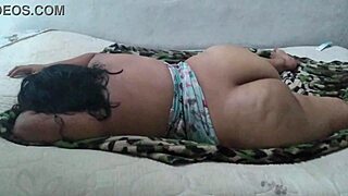 i'm nude lying down waiting for hubby to film my creamy anal massage porn shoot part one