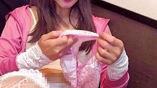 Crossdressing Asian Masturbates Live with Crotch Net