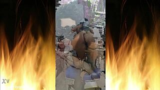 Ibu rumah tangga Brasil celup pantat minta dientot dalam