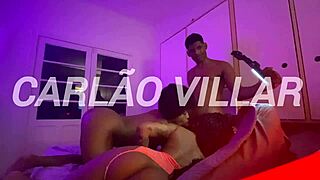 my wife brings her curvy friend for a wild group cock choking session