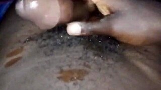 Sweet African black stud jerks massive big black monster cock solo