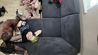 Trans Cuckold Endures Femdom Pegging Scene