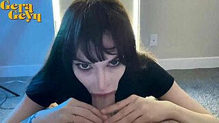 Fuck yeah! Horny alternative girl deepthroats and takes brutal face fuck!