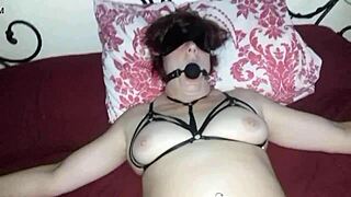 hey i'm tied blindfolded to bed gagged waiting for stranger to use me