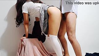 pervy teacher takes latina schoolgirl home sucks his cock fucks to pass