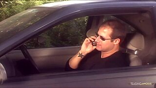 A confident brunette lures him in with deepthroat blowjob, cowgirl ride, then cum facial finish