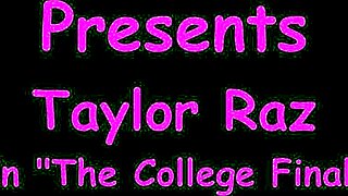 behind the scenes college nurse taylor raz spreads shaved pussy with toys