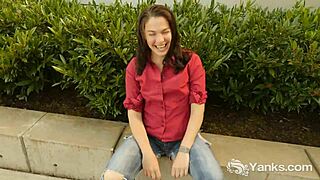 omg cute lilith rubs her shaved pussy to orgasm in the bathroom...