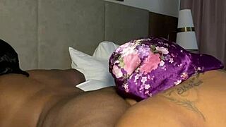 my girlfriend spreads her huge ebony ass cheeks wide for me to worship lick and kiss her tight asshole deep