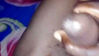 Sweet African black stud jerks massive big black monster cock solo