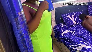 Horny Housewife Takes Massive Black Cock From Security Boy In Red Sheer Passion