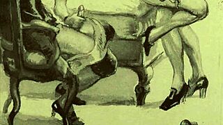 Vintage Erotic Art Featuring Retro Beaver Displays