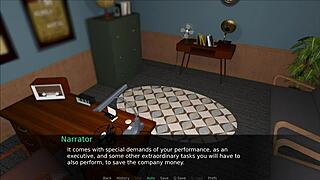 Lingerie-clad big ass tempts with executive roleplay service invitation