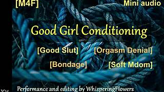 M4F Good Girl Training: Bound Erotic BDSM Conditioning for Thanksgiving Orgasms!