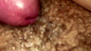 omg babe pov massage my curvy oiled hairy pussy then cumshot on bush 😍💦