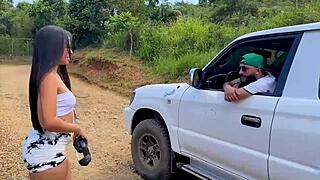 Curvy Latina Picked Up For Steamy Car Pounding