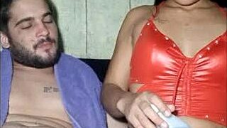 moaning brazilian girlfriend bent over doggystyle quickie cum on big ass 😍🍑