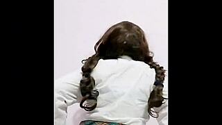 innocent schoolgirl in uniform masturbates her big ass to orgasm on cam