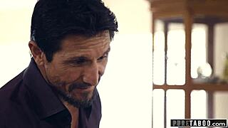 Stepmom Spots Teen with Step-Uncle and Joins Taboo Pussy Licking Threesome