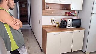 Risky Cuckold Wife Fucks Best Friend While Husband Showers In Bathroom