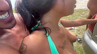 hot trans friends fuck wildly in the wild woods!