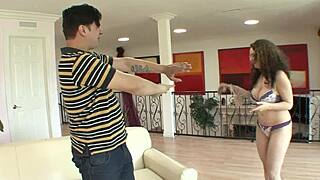 kiki daire squirts on his cock as he pokes her until popping off wildly