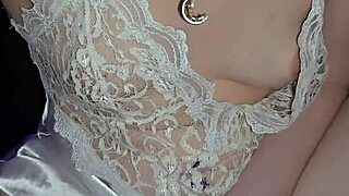 Milf Jerks Cock and Licks Every Juicy Drop with Pierced Nipples