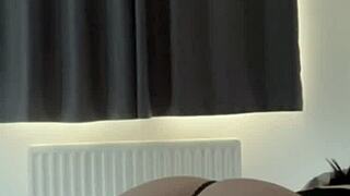 Horny British Brunette Coed Squirts Hard in Solo Webcam Toy Play Orgasm Frenzy