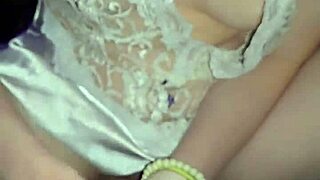 Milf Jerks Cock and Licks Every Juicy Drop with Pierced Nipples