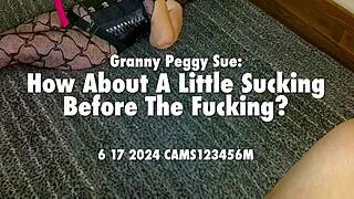 Granny Peggy Sue Delivers Deepthroat Sucking Before Wild Granny Fucking