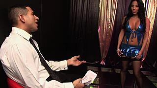 shaved teen andrea ash masturbates pussy blows monster cock takes facial cumshot anal in heels