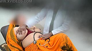 doctor starts checking patient but ends up too tempted to resist?