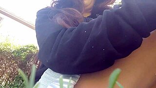 imagine a whore casually pissing and burping in public park sans panties