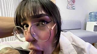 interview with big ass brunette ends in rough spanking orgasm and sex!