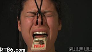 caged beauty whipped hard before nasty anal assfucking