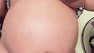 pregnant maid flashes big boobs hairy pussy on cam