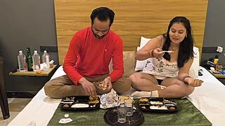 stepdaughter sneaks big dick suck and monster cock ride with stepdad behind everyone's back