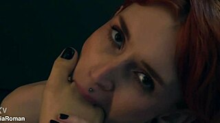 Redhead Femdom Bitch Chokes You With Pussy Feet Deepthroat Toy Domination