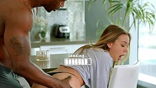 Roommate's Monster BBC Pounds My Blonde Girlfriend!