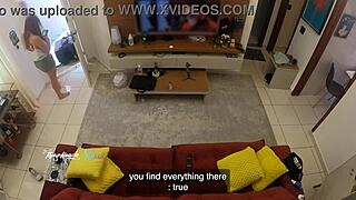 hot wife thay ksada lets delivery man suck big tits on sofa teaser