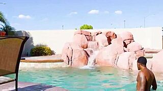 damn helena price took that anal by the pool then rome creampied her good