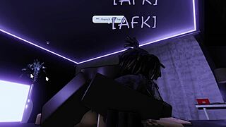 Roblox Goth Slut Bent Over for BBC Deepthroat and Rough Assfucking