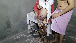 I own this beautiful Indian milf maid's tight ass pounding her hard with Hindi moans