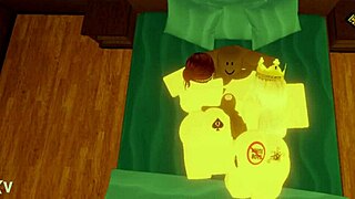 Robloxian BBC Dominates Two Snowbunnies Deep in Bed