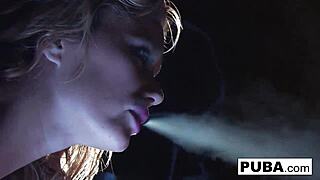 shyla stylez lights up sexy smoking fetish with big tits and pussy tease 🔥💨