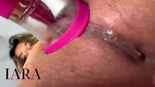 Curvy Colombian putinha with huge ass and nipples squirts wildly on her birthday bent over doggystyle