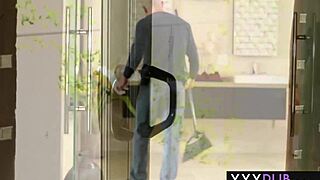 whoa 😍 horny milf boss jewels jade with huge tits gets fucked hard by old janitor after curvy body massage!!