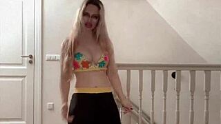 burning my old clothes for final bimbo transformation